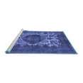 thumbnail image 2 of Ahgly Company Machine Washable Indoor Rectangle Oriental Blue Industrial Area Rugs, 8' x 10', 2 of 4