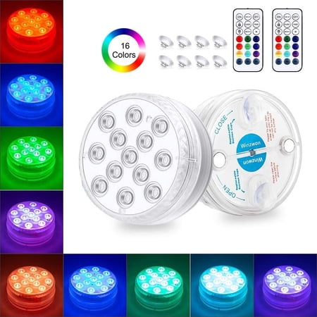 Waterproof LED Submersible Light, IP68 Multi-Color Underwater Pool ...