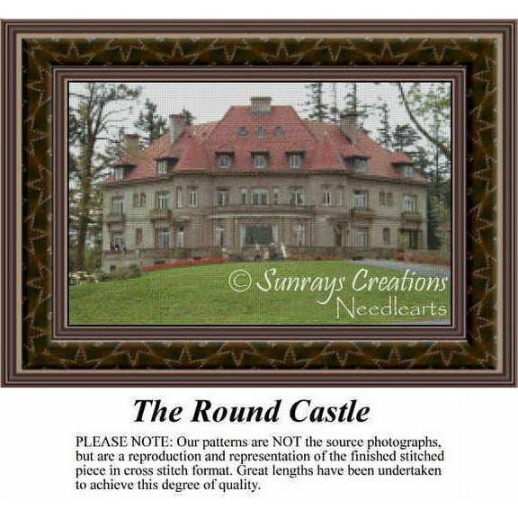 Landscapes Counted Cross Stitch Pattern | The Round Castle (Pattern Only, You Provide The Floss and Fabric)