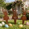 thumbnail image 6 of Easter Decorations Bunny Garden Stake Rabbits Ground Metal Iron for Outdoor Yard Patio Holiday Decor and Spring Display, 6 of 6