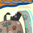 thumbnail image 5 of Dog Paw Print and Bone Brown 17" School Backpacks for Teens,Waterproof Oxford Fabric,S-Shape Padded Straps for School,Travel,Hiking,Camping, 5 of 6