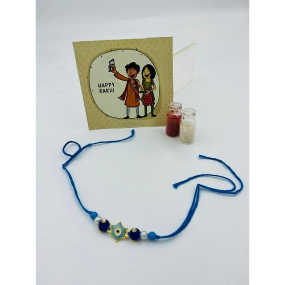 Divine Bond Rakhi – Evil Eye Beaded Rakhi for Raksha Bandhan