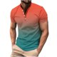 thumbnail image 1 of Camisas de Manga Larga para Hombres, Botón de Impresión Casual Camisa de Cuello Redondo Hecha de Poliéster Ligero para Todo el Uso de Temporada, Camisas de Manga Corta para Hombre, 1 of 5