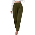 thumbnail image 2 of Jsaierl Plus Size Pants for Women Summer High Waist Pant with Pockets Dressy Casual Drawstring Trousers Lightweight Beach Pants, 2 of 9