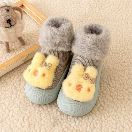

Quealent Baby Boys Shoes Unisex Baby Girl Boy Slippers Lightweight Non-Slip Indoor Moccasins House Shoes Toddler Booties Gray 6 Months