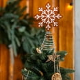 thumbnail image 6 of ZHANQUNE Gingerbread Style Christmas Tree Topper with Spring Base, Festive Snowflake and Star Shaped Decor, Easy Top Display for Holiday Home Decoration, 6 of 6
