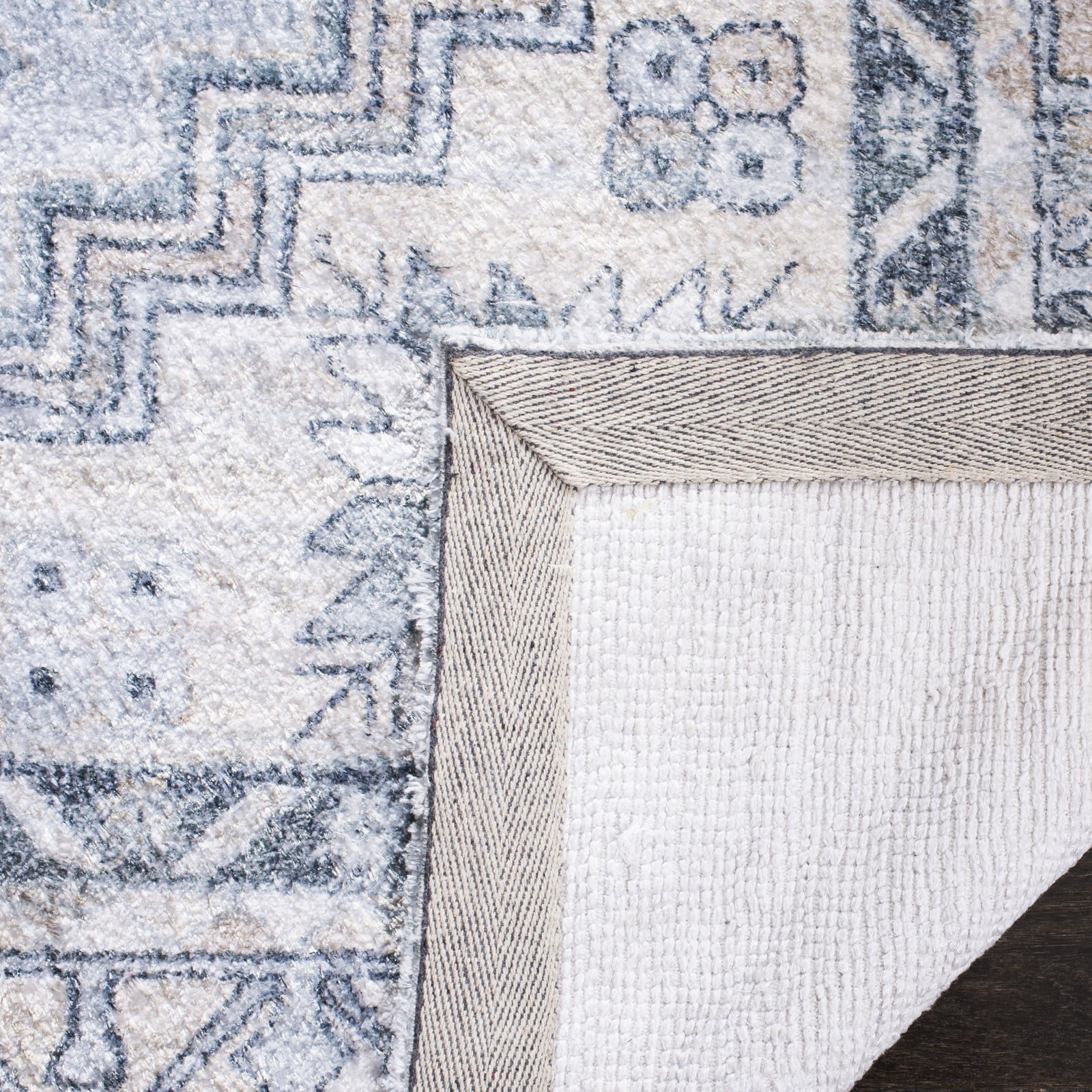 SAFAVIEH Saffron Kliment Bordered Oriental Area Rug, Grey/Ivory, 8' x 10'