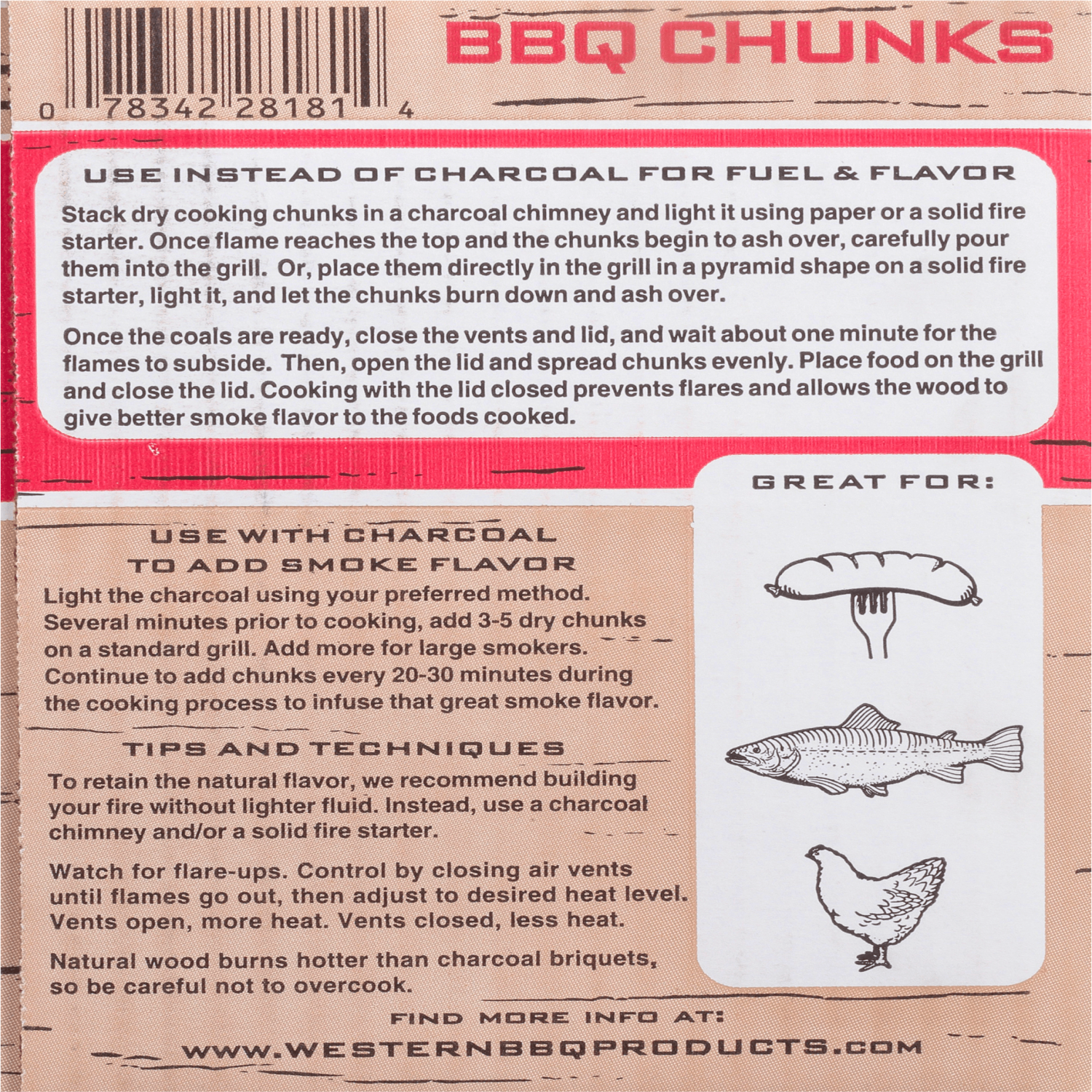 Western Premium Cherry BBQ Smoking Wood Chunks photo 5