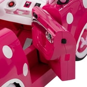 Huffy 6V Disney Minnie Mouse Convertible Ride-On Car with Remote Control, Ages 3-7, Kids, Pink