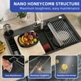 thumbnail image 2 of ModFusion 30" Drop-In Soundproof Kitchen Sink Workstation with Glass Rinser, Cutting Board, Accessory Set, Single Bowl, Top-Mount Stainless Steel, Nano Black, 2 of 10
