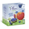 Plum Organics | Smoothie Mashups | Organic On-The-Go Squeeze Kids Snacks | Applesauce, Blueberry & Carrot | 3.17 Ounce Pouch (24 Total)