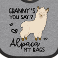 thumbnail image 4 of Inktastic Granny's You Say Alpaca My Bags Boys or Girls Baby Bib, 4 of 4