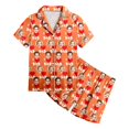 thumbnail image 4 of Luvoko Child Children DIY Anniversary Print Pajama Set Short Sleeve Button Up Top And Shorts, 4 of 5