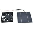 thumbnail image 3 of Fafeicy Solar Powered Exhaust Fan, 10W Waterproof Solar Panel Dual Fans Kit, 23-24% Conversion Rate, No Power Storage Function, For Chicken Coops Greenhouses, 3 of 8