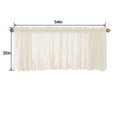 thumbnail image 2 of Howarmer Beige Sheer Valance 54 x 35 Inch Embroidered Lace Valance Curtains Living Room Bedroom Rod Pocket Voile Drapes, Elegant Home Decor Window Treatments, 1 Panel, 2 of 6