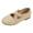 Beige, variant on newwalpole Girls Dress Shoes Toddler Little Kids Gracy Ballet Mary Jane Ballerina Flats with Elastic Ankle Strap Purple for Size 1.5