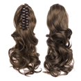 thumbnail image 2 of TISHITA 40cm Long Curly Synthetic Claw Drawstring tail Hair Bun extension Synthetic G, 2 of 8
