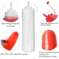 thumbnail image 4 of Botella para salsas - Botella exprimible de 500 ml - Botella dispensadora con tapa - Apta para condimentos, kétchup, mostaza, mayonesa, aceite de oliva, salsas claras, etc. - 4 unidades, 4 of 6
