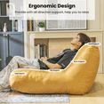 thumbnail image 4 of Stmoze Bean Bag Chair Lazy Bean Bag Sofa, Floor Beanbag Chairs with Stuffed High-Density Foam, Memory Foam Bean Bag Sofa for Living Room, Bedroom and Office(Yellow)), 4 of 6
