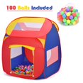 thumbnail image 1 of Costway Maison de Jeu Portable pour Enfants et Bébés, Tente de Jeu Intérieure et Extérieure avec 100 Balles, 1 of 10