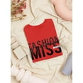 thumbnail image 3 of Fashion Miss Bold Banner Shaped T-Shirt Women -Image by Shutterstock, Female XX-Large, 3 of 4