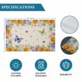 thumbnail image 6 of Watercolor Flowers Placemats Set of 4, Spring Sunflowers Daisy Butterflies Beige Placemats for Dining Table, Place Mats for Kitchen Tabletop, Waterproof Wipeable Dining Table Mats Set, 6 of 9