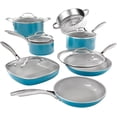thumbnail image 1 of Juego de Ollas y Sartenes Gotham Steel Batería de Cocina de 12 Piezas con Revestimiento Cerámico Antiadherente Azul, 1 of 11