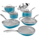 thumbnail image 1 of Juego de Ollas y Sartenes Gotham Steel Batería de Cocina de 12 Piezas con Revestimiento Cerámico Antiadherente Azul, 1 of 11