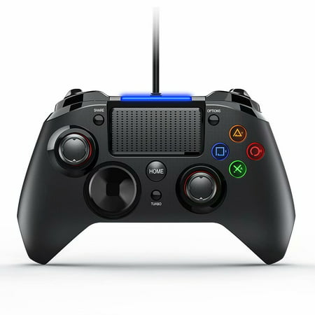 Play Station 4 Wired Gaming Controller Joysticks with Dual-Vibration Turbo and Trigger Buttons for PS4/PS3/PC(Windows XP/7/8/8.1/10)/ Android/Steam