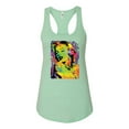 thumbnail image 2 of Wild Bobby, Colorful Woman Marilyn Monroe Pop Culture Ladies Racerback Tank Top, Mint, X-Large, 2 of 3