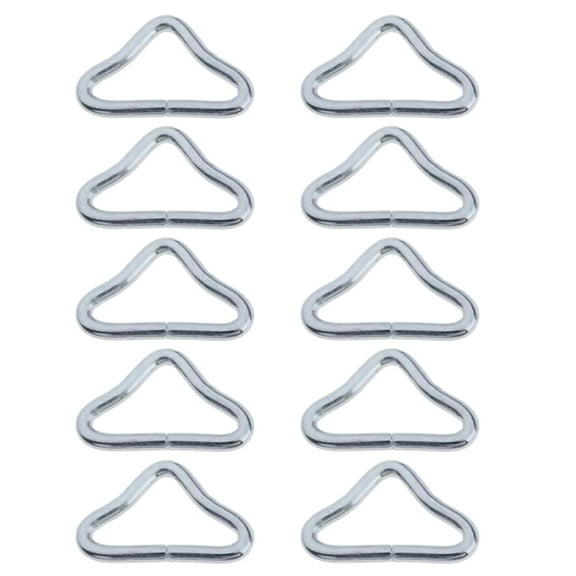 10 Pcs Metal Triangle Rings Buckle V-Rings for Trampoline Parts Repair