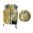 thumbnail image 5 of Kuntesetty Children Explorer Vest Hat Children Fishing Outfit Outfit Vest Outdoor Adventure Blue, 5 of 9