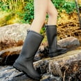 thumbnail image 3 of IUJSOY Waterproof Womens Rain Boots Mid Calf Lightweight Rubber Fashion Outdoor Garden Shoes, 3 of 7