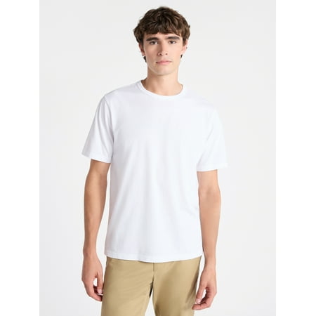 Free Assembly Men’s Everyday Cotton Tee with Short Sleeves, Sizes S-3XL