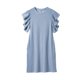 thumbnail image 3 of WILLBEST Vestido Minivestido Informal De Verano Para Mujer, Con Cuello Redondo, Volantes, Mangas Cortas, A Rayas Texturizadas, 3 of 3