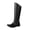 Black, variant on Mens Pointed Toe Mid Calf Boots Lace Up Flat Short Boots For Men Casual Daily Shoes Black US:12