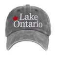 thumbnail image 3 of Lake Ontario Baseball Hat Unisex Adjustable Dad Cap Classic Embroidered Lettering Cotton Sun Hat Great Lakes Casual Outdoor Headwear, 3 of 6