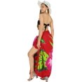 thumbnail image 4 of HAPPY BAY Women's Beachwear Sarong Bikini Skirt Swimwear Swim Cover up Bathing suit Summer Wraps Swimsuit Beach Wrap Coverups for Women One Size Red, Flower, 4 of 5