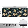 thumbnail image 5 of Kitchen Rugs Sets Of 2,Yellow Lemon Fruit Leaves Black Pattern Anti Fatigue Kitchen Mat Rugs Non Slip Washable,Decorative Kitchen Floor Mats for Kitchen,Sink,Laundry,17"x47"+17"x47", 5 of 5