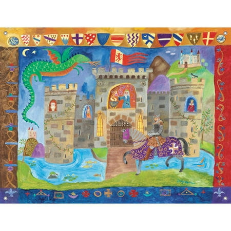 Oopsy Daisy Murals - Oopsy Daisy - Knight and Castle Canvas Wall Mural 42x32, Donna Ingemanson