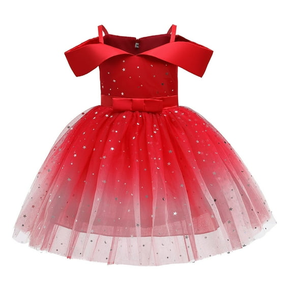 Toddler Girls Birthday Pageant Gown Dresses Solid Color Bowknot Party Princess Dress Cozy Dailywear 7-8 Years