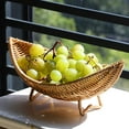 thumbnail image 5 of Yonrjhukm Boat Shaped Oval Fruit Basket Rattan Bread Tray Straw Woven Candy Plate Wicker Food Basket Snack Serving Holder Home Party Table Centerpiece Storage Organizer Baskets, 5 of 7