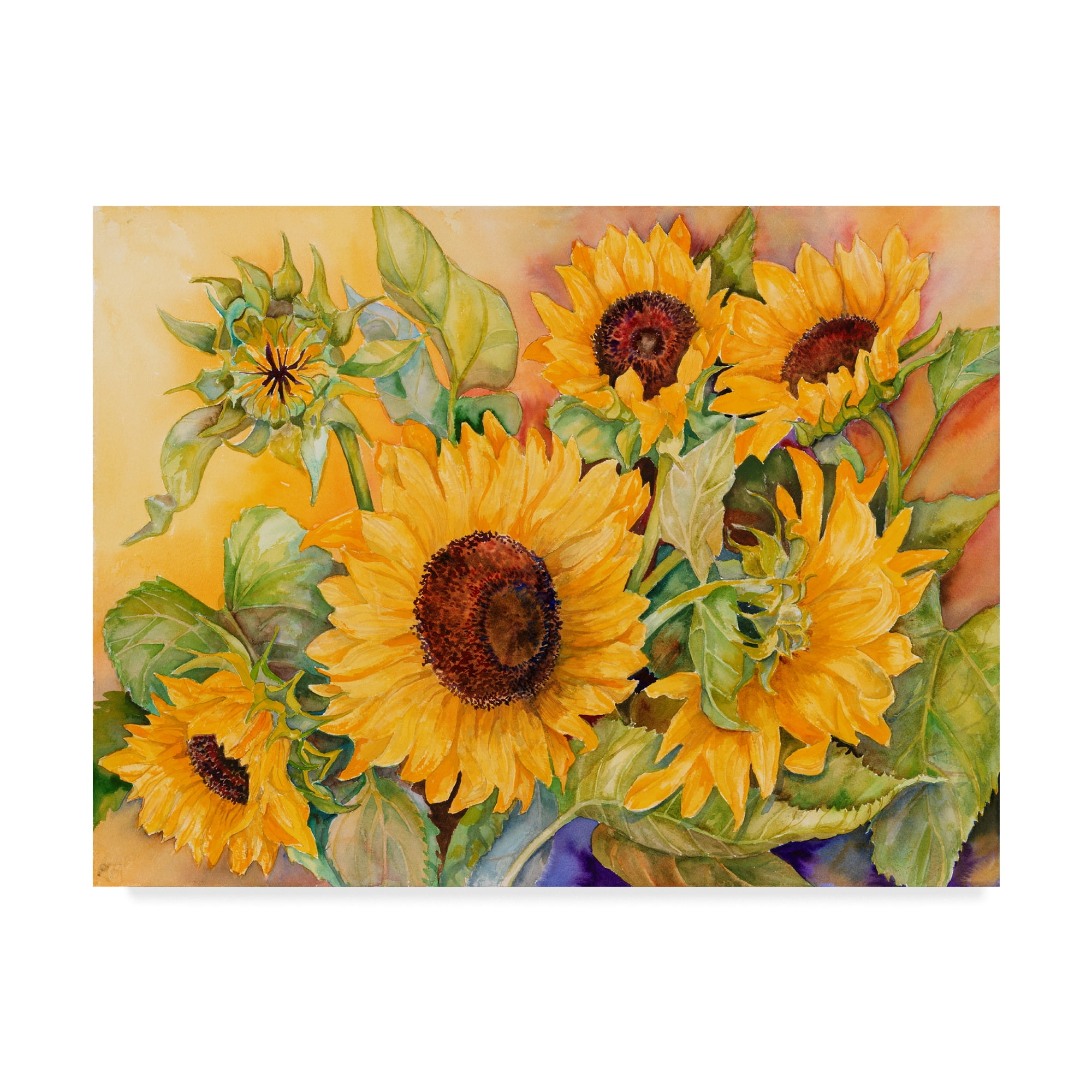 Golden Sunflowers in Vase 8.5x11" Photo Print Claude Monet Still Life Painting 