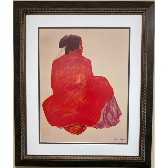 R.C. Gorman "Angelina" lithograph Custom Framed Southwest Art SW New Generic