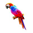 thumbnail image 5 of Colorful Artificial Parrots Figurines Miniature Pendant Hanging Bird Model Animal Sculpture Photo Props for Garden Wedding D, 5 of 7