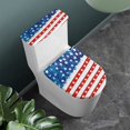 thumbnail image 2 of HELLHERO Adjustable Polyester Toilet Cover, Stretchy Fabric Stretch Fit Toilet Lid Covers Set for Bathroom, American Flag Design, 2 of 8