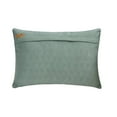 thumbnail image 3 of Teal Blue 12"x16" (30x40 cm) Lumbar Pillow Cover, Silk Beaded Oblong Pillow, Geometric Pattern Modern Style - Teal Triad, 3 of 3