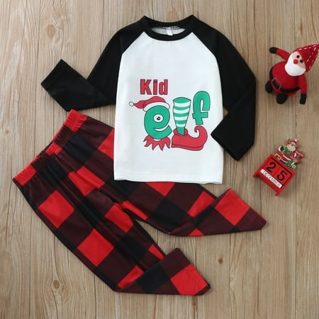 

Christmas Letter Print Top And Pants Clothes Set Family Matching Pajamas