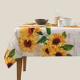 thumbnail image 3 of Wukai Sunflower 5 Waterproof Tablecloth for Kitchen Dining, Fits Square Tables for 2-4 Seats -54"x54", 3 of 7