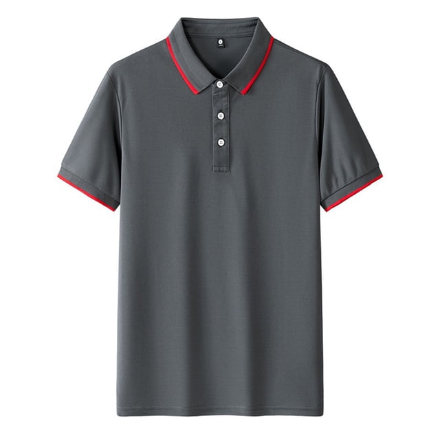 pstuiky camisetas para hombre, Camisa informal de manga corta con cuello vuelto, cómoda y lisa, para hombre camisetas de hombre m